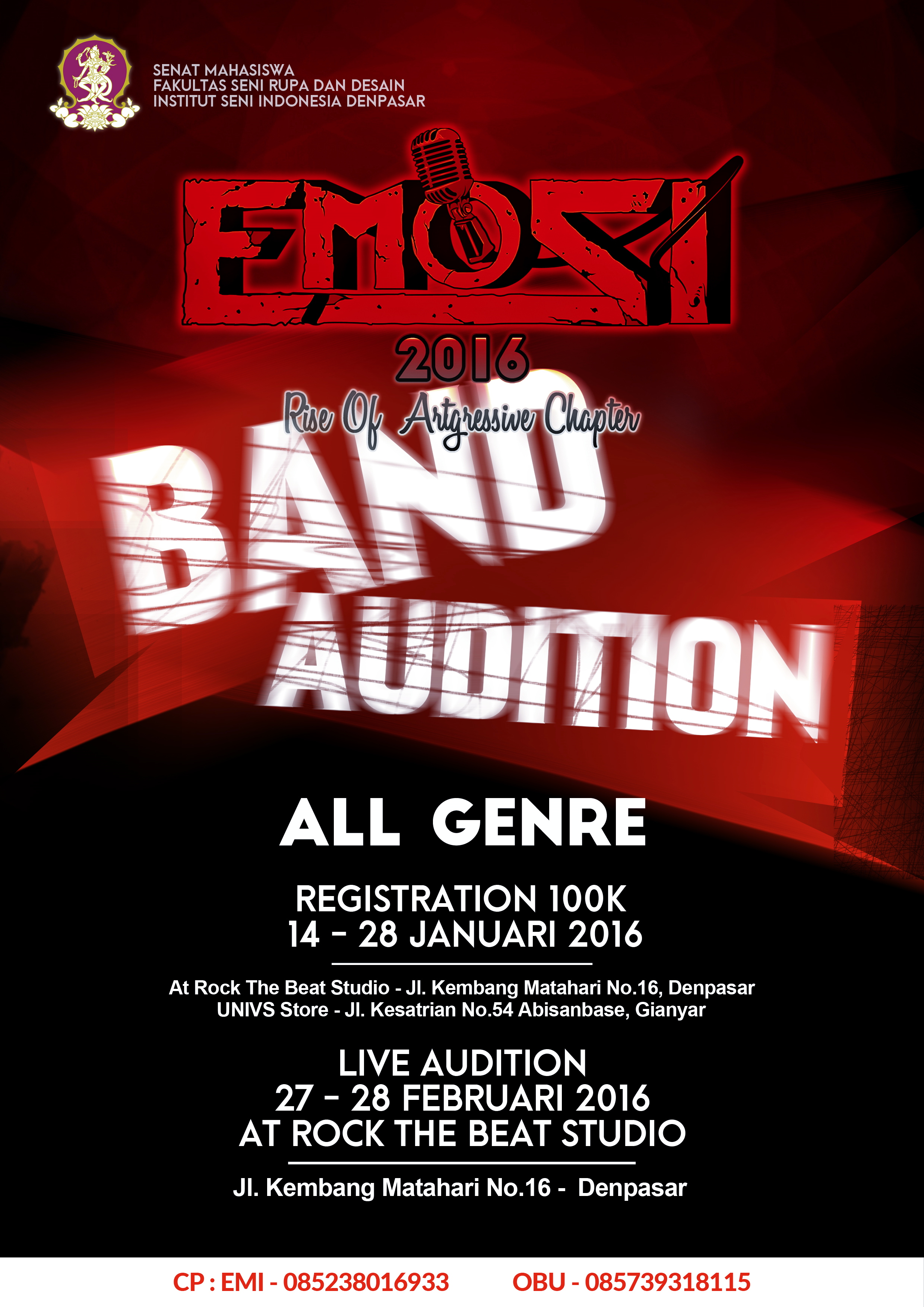 EMOSI 2016 : BAND AUDITION