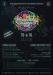 Senat Mahasiswa ISI Denpasar proudly present “Senandung Busana” lomba menyanyi solo dan lomba busana se-Bali