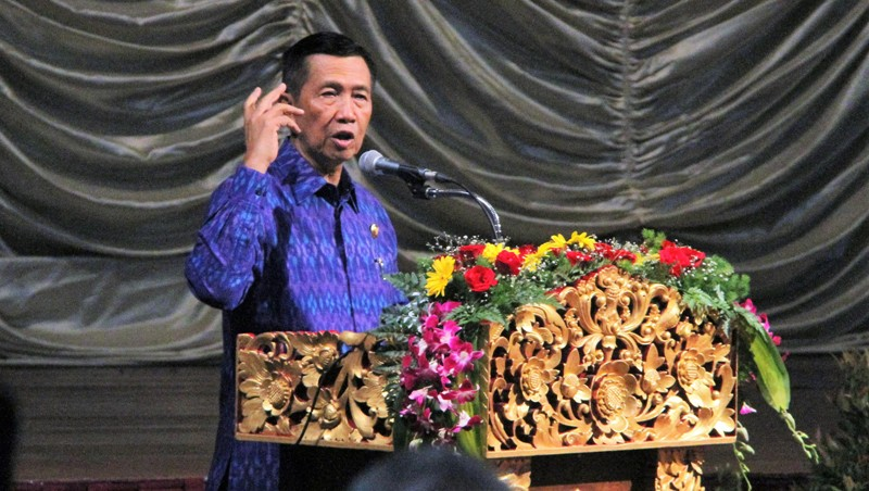 Sambutan Gubernur Bali Pada Pengukuhan PROF. DR. I GEDE ARYA SUGIARTHA, S.SKAR., M.HUM Sebagai Guru Besar Internet Seminar Indonesia Denpasar