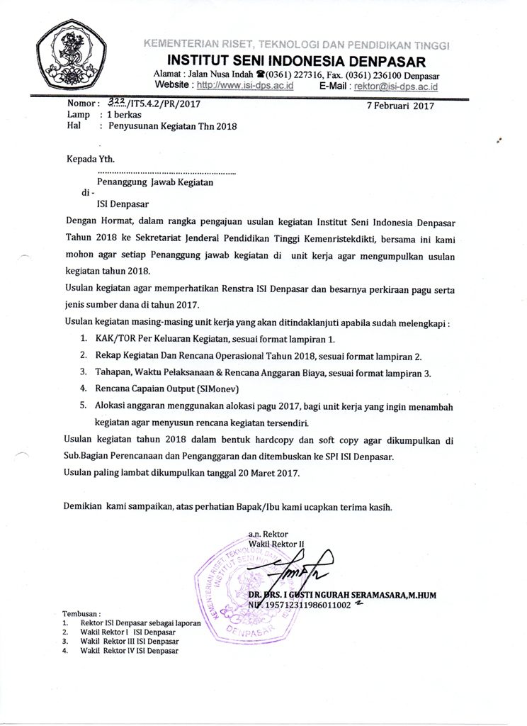 PENYUSUNAN KEGIATAN TAHUN 2018