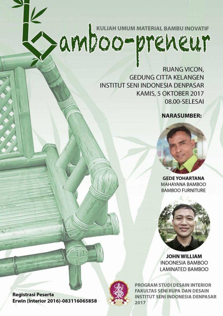 Kuliah Umum Material Bambu Inovatif “bamboo-preneur”