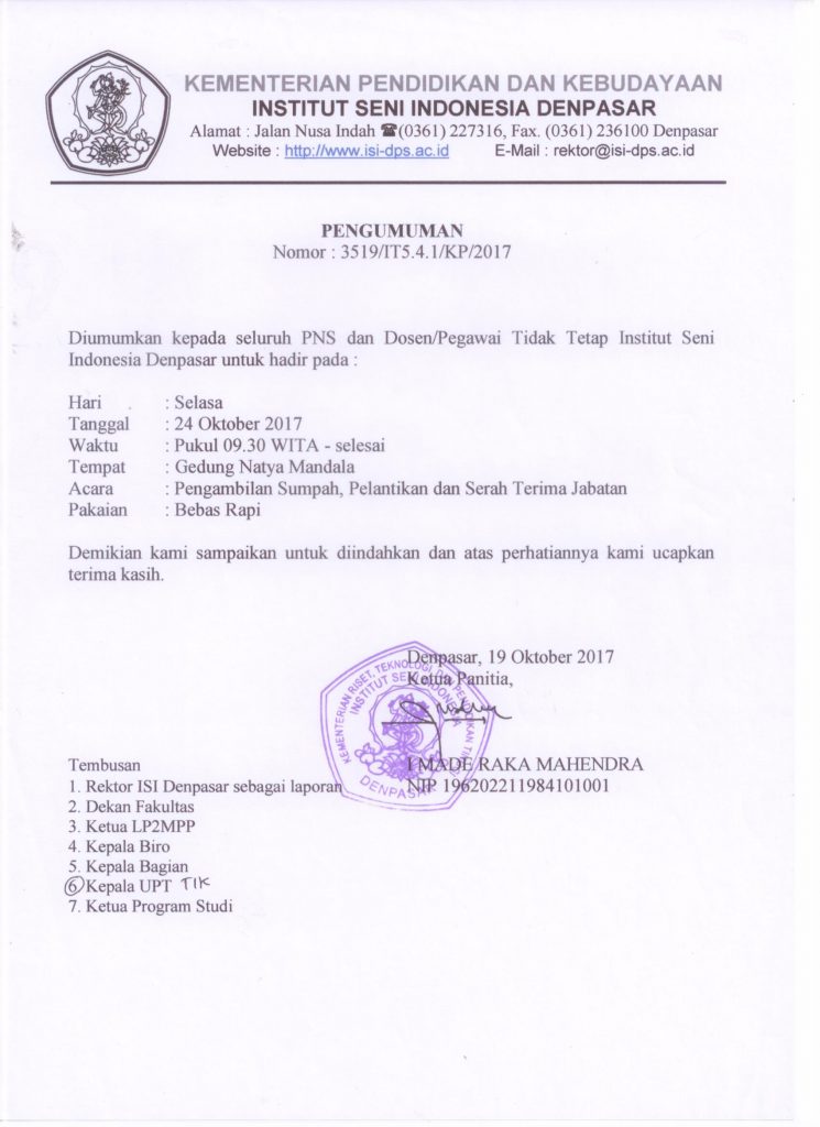 Pengambilan Sumpah, Pelantikan, dan Serah Terima Jabatan