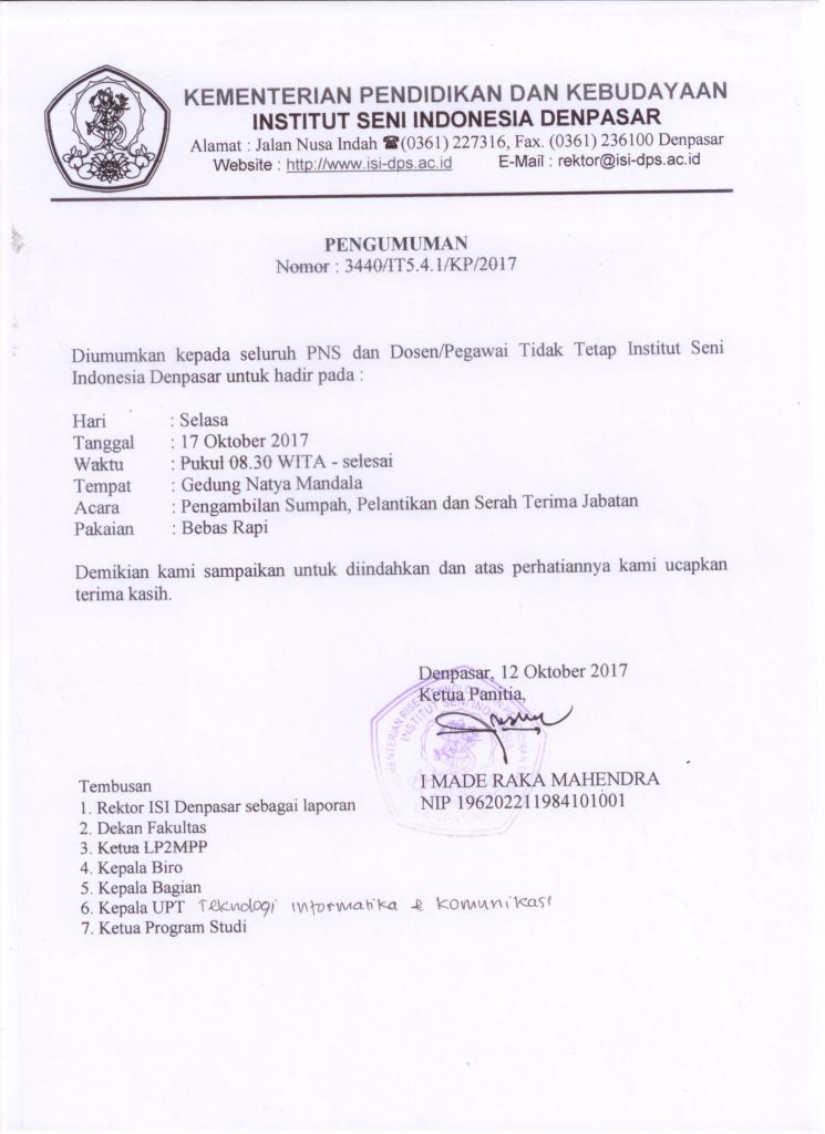 Pengambilan Sumpah, Pelantikan, dan Serah Terima Jabatan