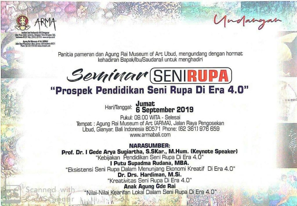 SEMINAR SENI RUPA “PROSPEK PENDIDIKAN SENI RUPA DI ERA 4.0”