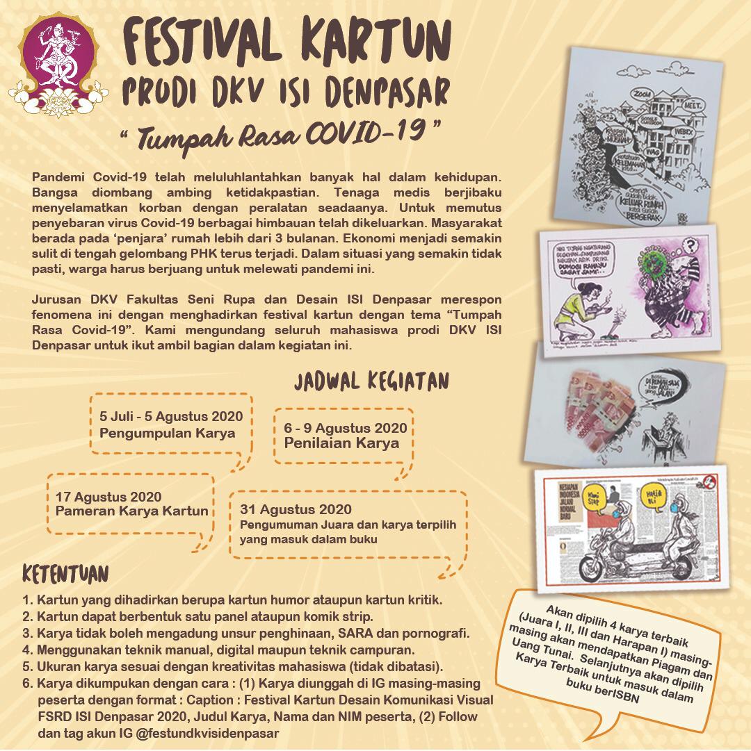 FESTIVAL KARTUN PRODI DKV ISI DENPASAR “TUMPAH RASA COVID-19