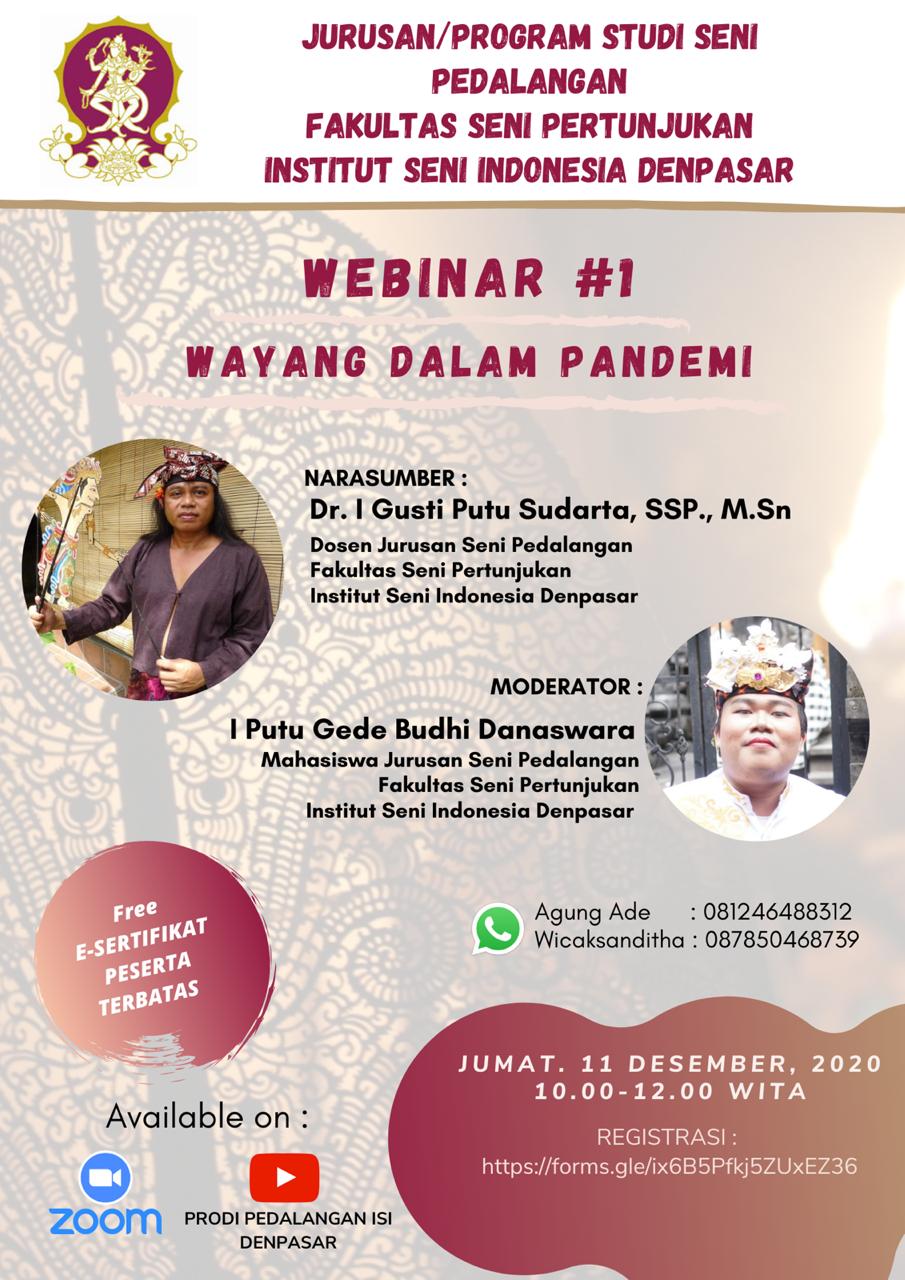 WEBINAR #1 WAYANG DALAM PANDEMI