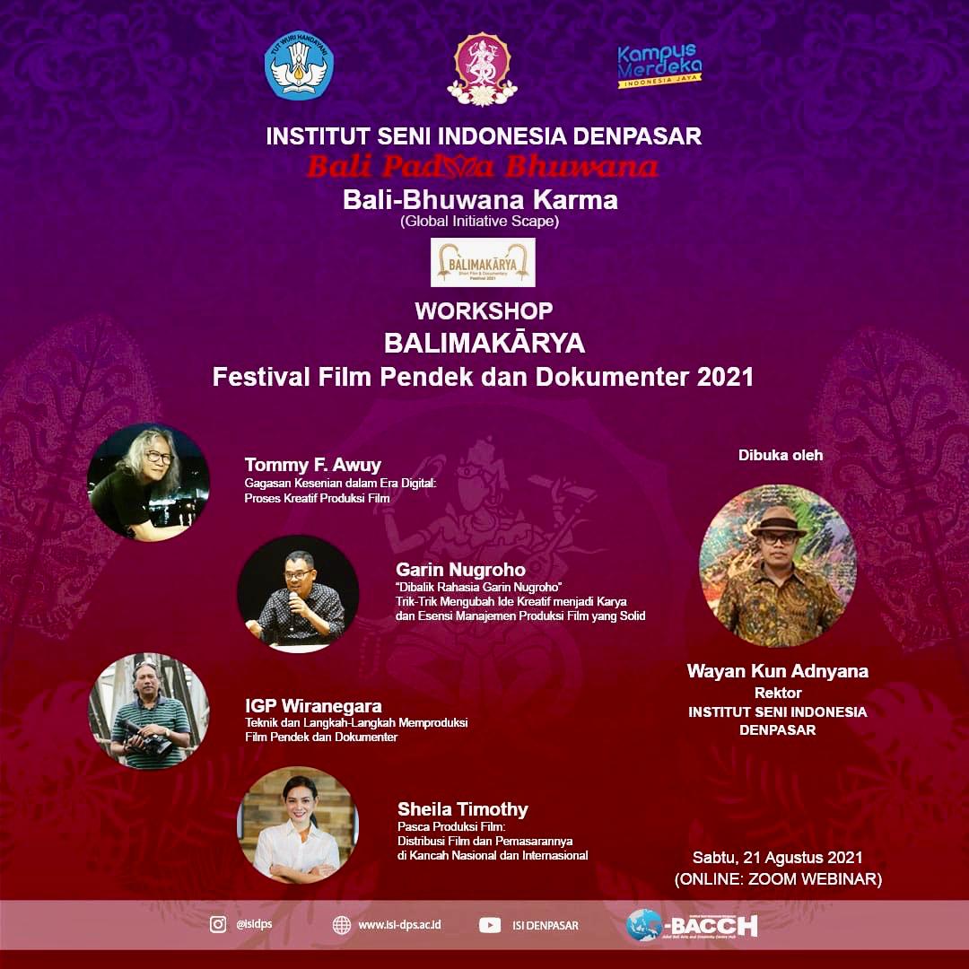 Workshop Balimakarya Festival Film Pendek dan Dokumenter 2021