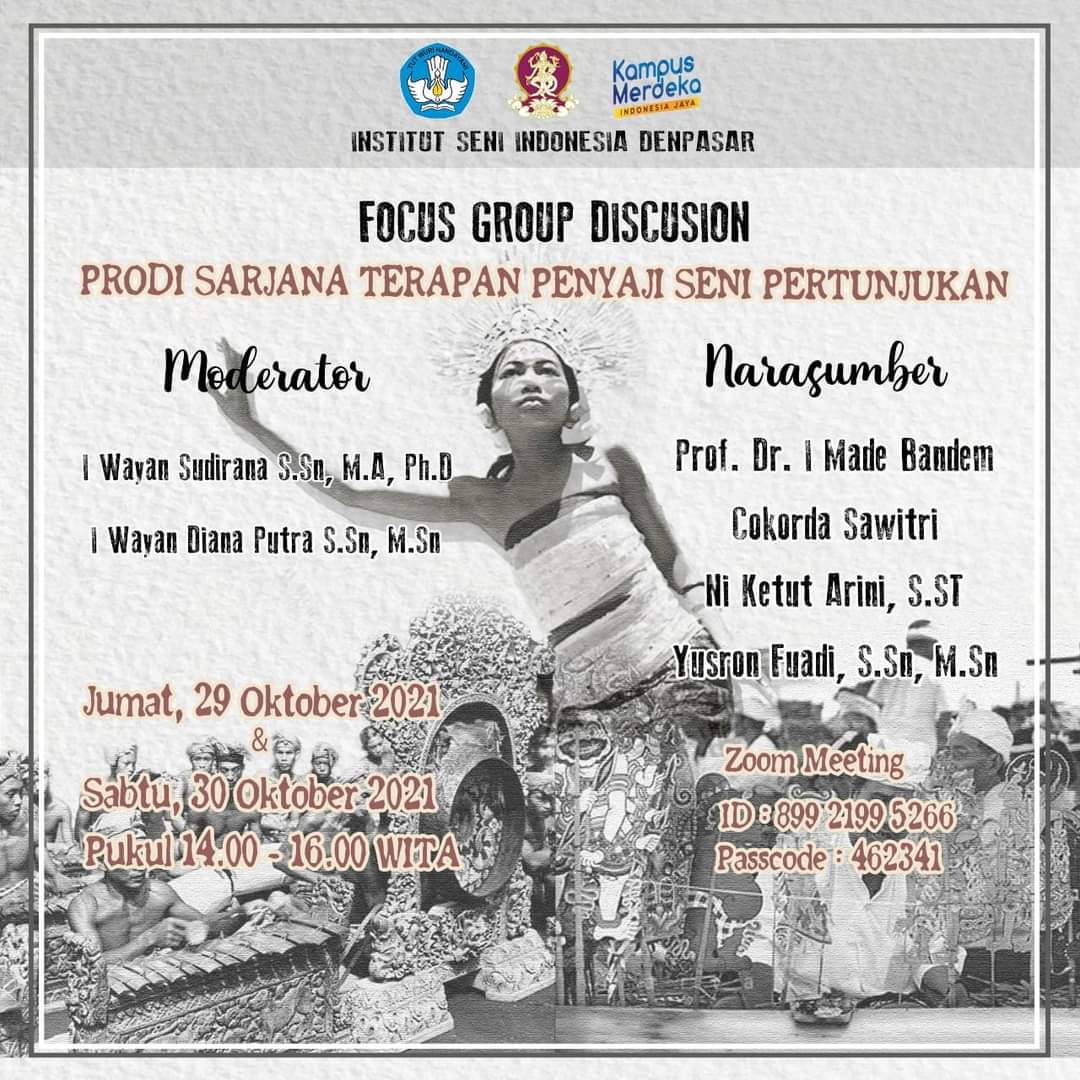 Focus Group Discussion Prodi Sarjana Terapan Penyaji Seni Pertunjukan